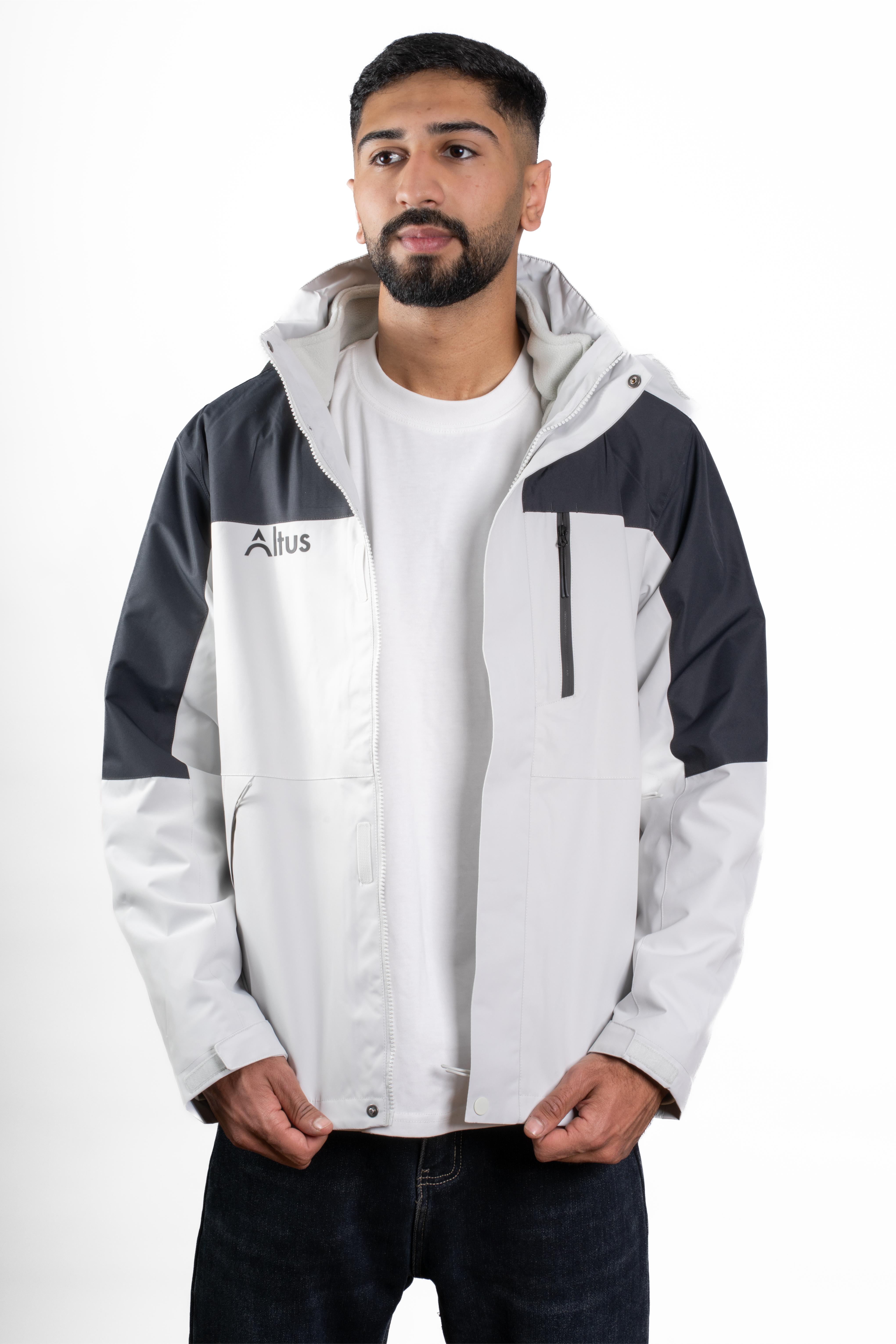 Black and White Polar Fleece Jacket - صورة 2