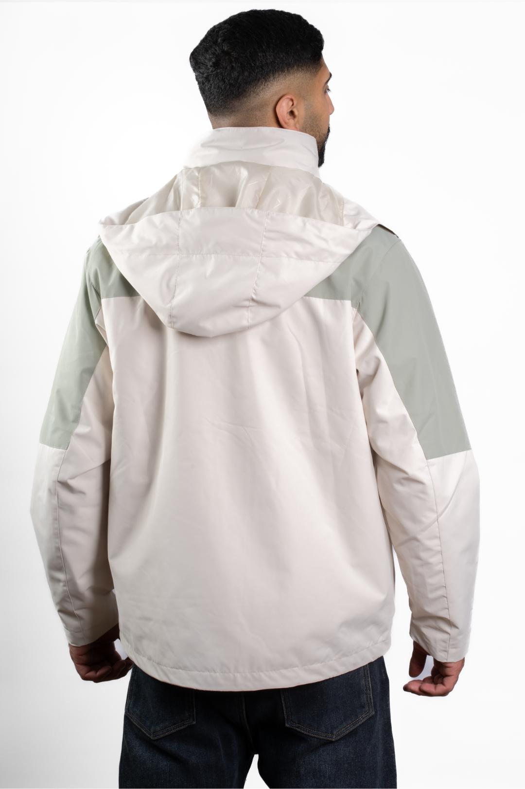 Beige and Pistachio Polar Fleece Jacket