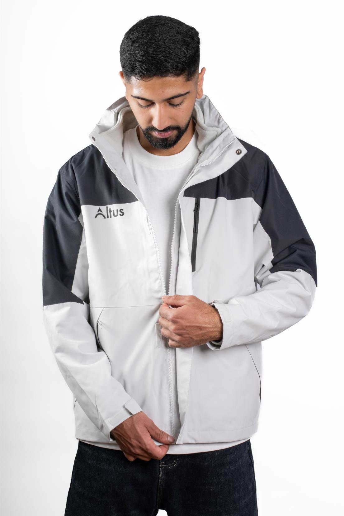 Black and White Polar Fleece Jacket