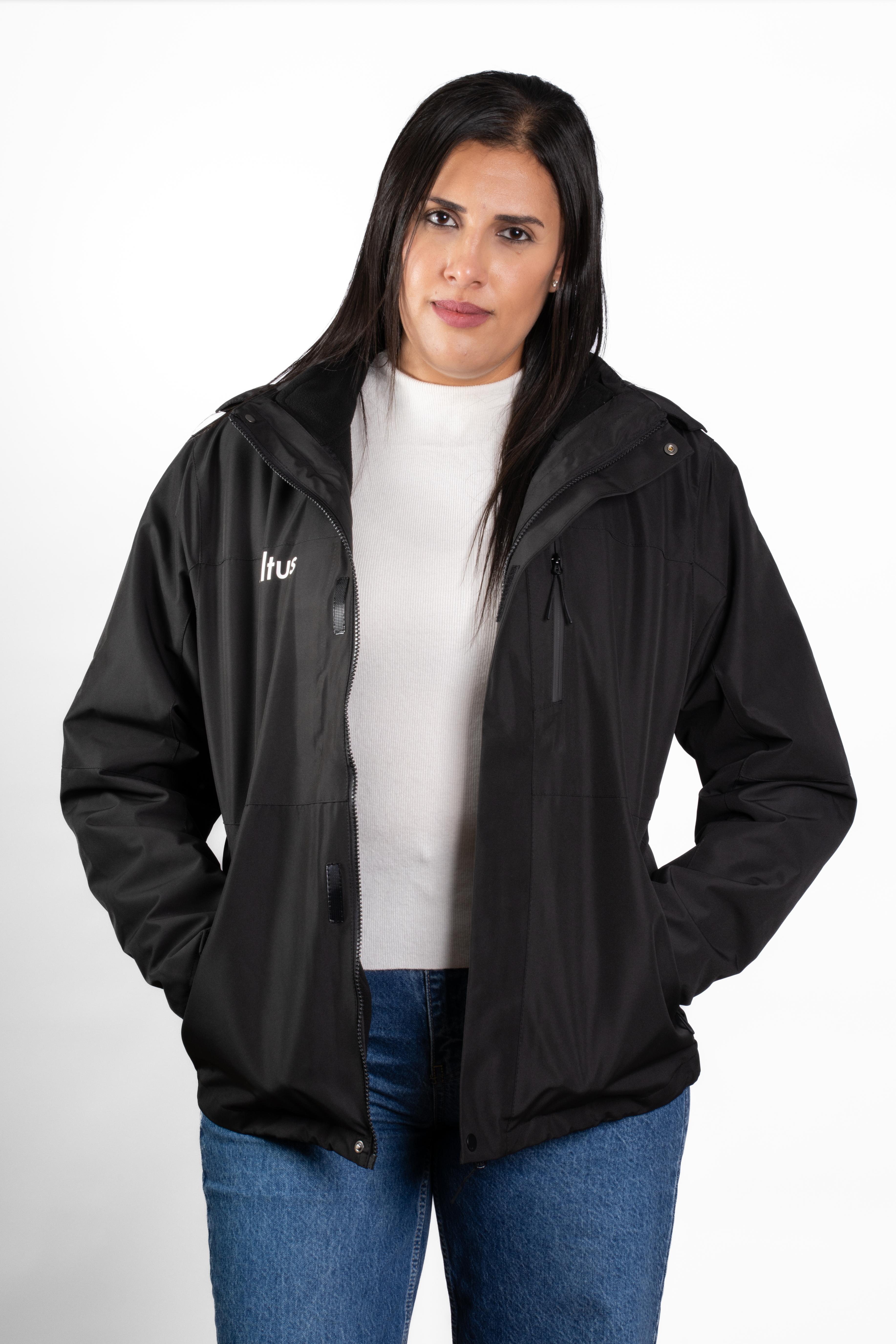 Black Polar Fleece Jacket