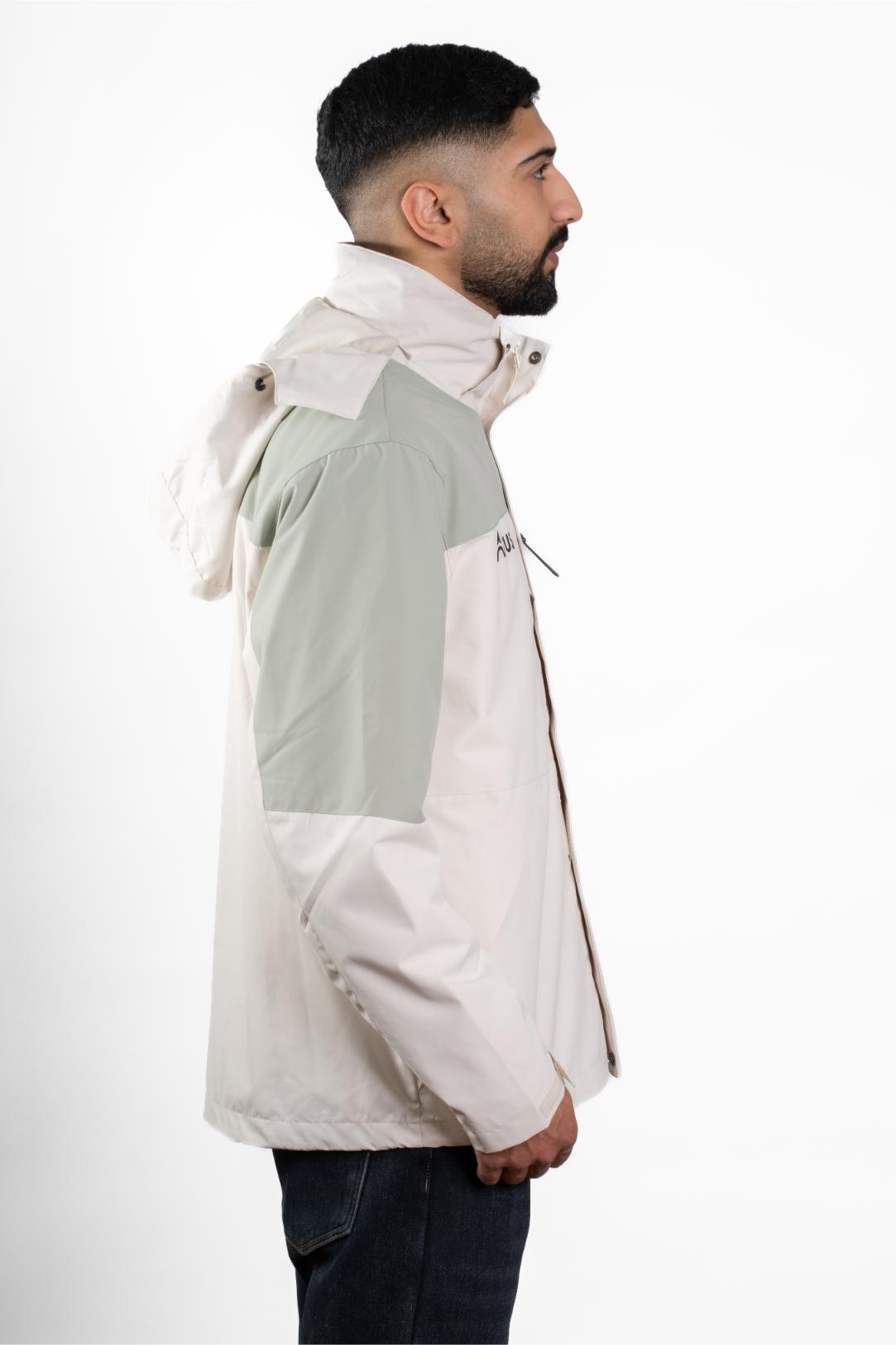 Beige and Pistachio Polar Fleece Jacket